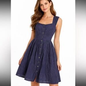 Walter Baker Cotton Silk Gauze Dress Pockets Botton Up Scandi Girl Minimalist 6